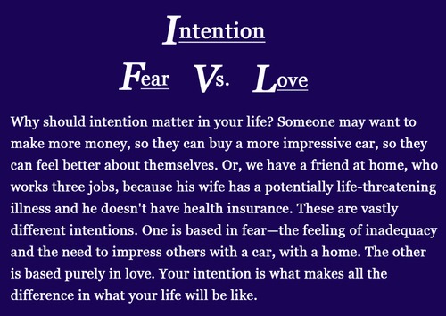 intention behind actions